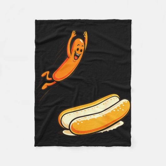 Hotdog-Hochsprung Fleecedecke (Vorderseite)
