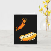 Hotdog Hochsprung Karte (Gelbe Blume)