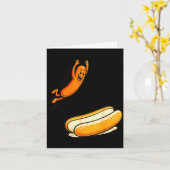 Hotdog-Hochsprung Karte (Gelbe Blume)