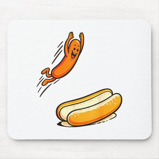 Hotdog Hochsprung Mousepad (Vorne)