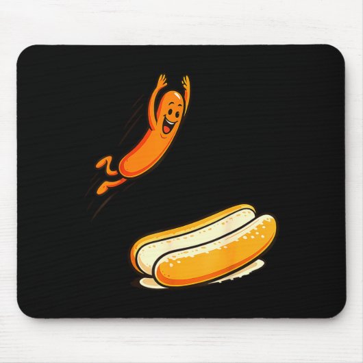 Hotdog Hochsprung Mousepad (Vorne)