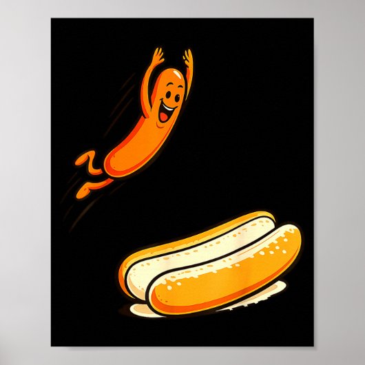 Hotdog Hochsprung Poster (Vorne)