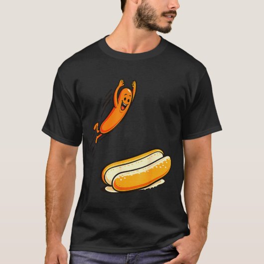Hotdog Hochsprung  T-Shirt (Vorderseite)