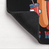 Hotdog, ich bin nur wegen Würstchen hier 4. Juli U Mousepad (Ecke)