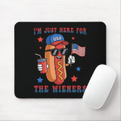 Hotdog, ich bin nur wegen Würstchen hier 4. Juli U Mousepad (Mit Mouse)
