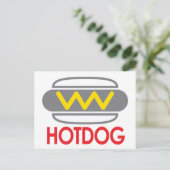 Hotdog Icon Spaß Postkarte (Stehend Vorderseite)