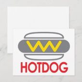 Hotdog Icon Spaß Postkarte (Vorne/Hinten)