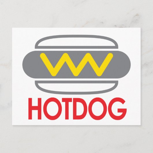 Hotdog Icon Spaß Postkarte (Vorderseite)