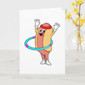 Hotdog in Fitness mit Flywheel Karte (Gelbe Blume)