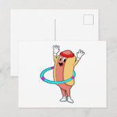 Hotdog in Fitness mit Flywheel Postkarte (Vorne/Hinten)