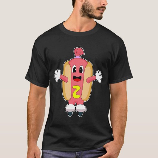 Hotdog Inline-Skaten-Roller-Skate T-Shirt (Vorderseite)