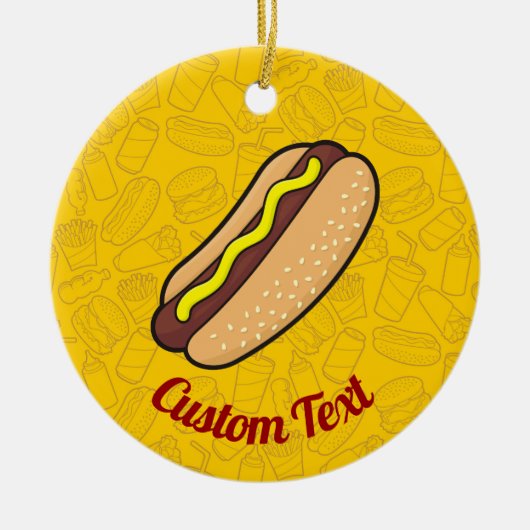 Hotdog Keramik Ornament (Vorne)