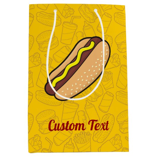Hotdog Medium Geschenktasche Mittlere Geschenktüte (Vorderseite)