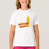Hotdog mit Senf-Flasche T - Shirt (Vorderseite)