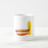 Hotdog mit Senf-Flasche-Tasse Kaffeetasse (Mittel)