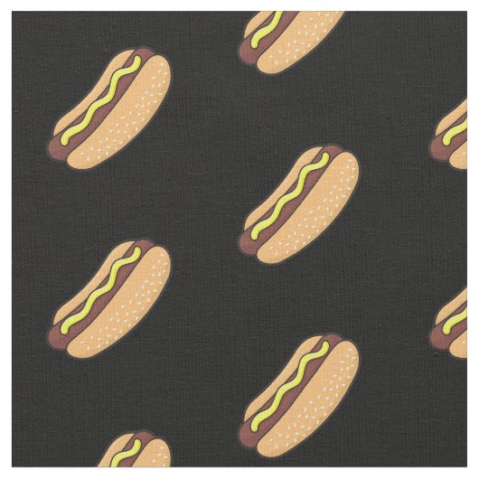 Hotdog-Muster Stoff (Nahaufnahme)