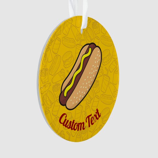 Hotdog-Ornament Ornament (Vorderseite)