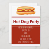 Hotdog-Party Einladung (Vorne/Hinten)
