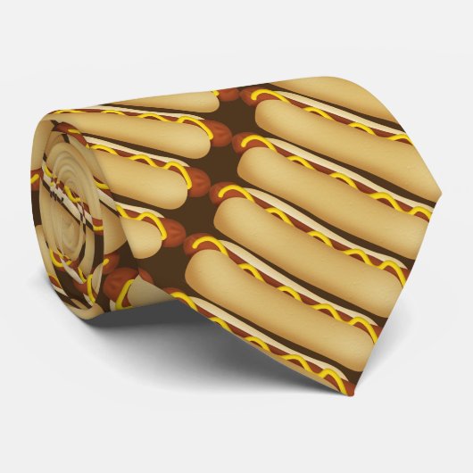 Hotdog-Patterns-Krawatte Krawatte (Gerollt)