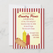 Hotdog Picnic Einladung (Vorderseite)