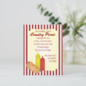 Hotdog Picnic Einladung (Stehend Vorderseite)