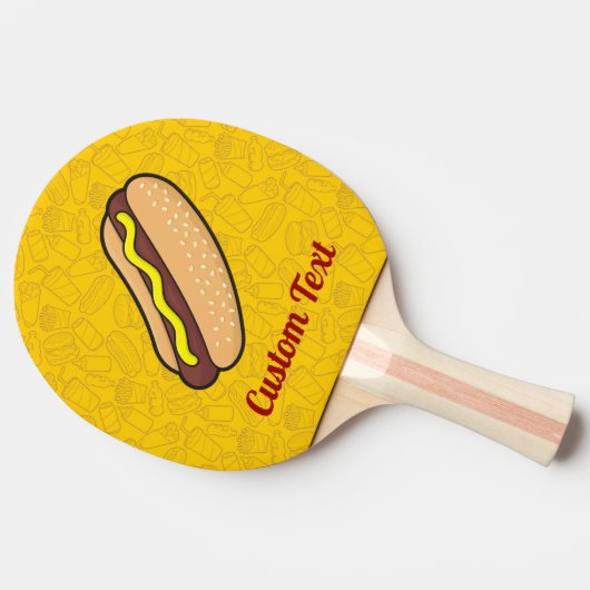 Hotdog Ping-Pong Paddle Tischtennis Schläger (Seitenansicht)