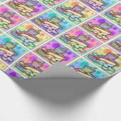 Hotdog-Pop-Kunst-Verpackungs-Papier Geschenkpapier (Ecke)