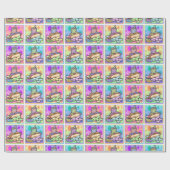 Hotdog-Pop-Kunst-Verpackungs-Papier Geschenkpapier (Flach)