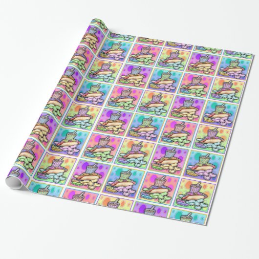 Hotdog-Pop-Kunst-Verpackungs-Papier Geschenkpapier (Ungerollt)