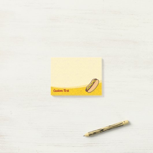 Hotdog Post-it Klebezettel (Auf Schreibtisch)