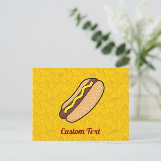 Hotdog Postkarte (Stehend Vorderseite)