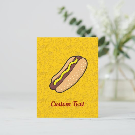 Hotdog Postkarte (Stehend Vorderseite)