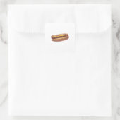 Hotdog Quadratischer Aufkleber (Tasche)