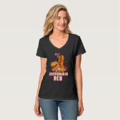 Hotdog Rex Dinosaur 4th of July Amerisaurus T-Shirt (Vorderseite Vollansicht)