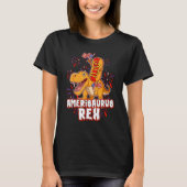 Hotdog Rex Dinosaur 4th of July Amerisaurus T-Shirt (Vorderseite)