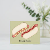 Hotdog-Rezept-Karte Postkarte (Stehend Vorderseite)