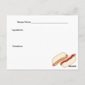 Hotdog-Rezept-Karte Postkarte (Rückseite)