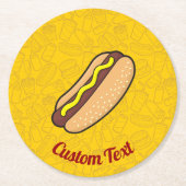 Hotdog Round Paper Untersetzer (Vorderseite)