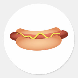 Hotdog Runder Aufkleber