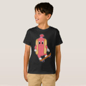 Hotdog-Skater-Skateboard T-Shirt (Vorne ganz)