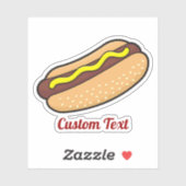 Hotdog-Sticker Aufkleber (Blatt)