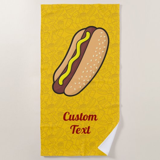 Hotdog Strandtuch (Vorderseite)