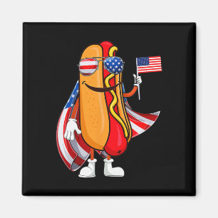 Hotdog sungles American Flag USA Funny 4. Juli Magnet