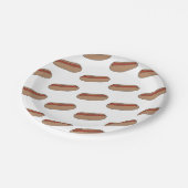 Hotdog-Themed Sommer-Grill-Papier-Teller Pappteller (Schrägansicht)