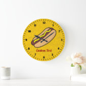 Hotdog-Uhr Große Wanduhr (Zuhause)