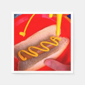 Hotdog und Senf - Paper Napkin Serviette (Vorderseite)