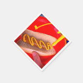 Hotdog und Senf - Paper Napkin Serviette (Ecke)