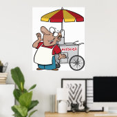 Hotdog Vendor Poster (Heimbüro)