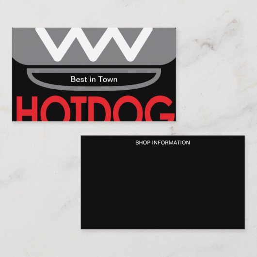 Hotdog Visitenkarte (Vorne/Hinten)