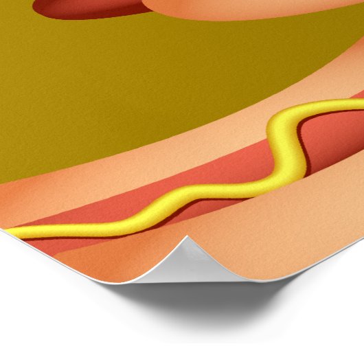 Hotdog-Wallpaper Poster (Ecke)